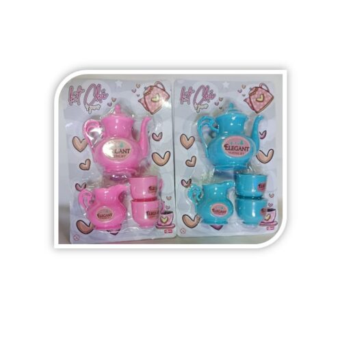 Set De Te Rosado y azul